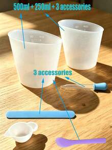 Silicone Measuring Cups, Reusable Silicone Stirring Cup Set/Stirring Stick . Capacities Are 250ml And 500ml. Suitable For Melting, Mixing, Extruding, Pouring, And Casting. Extrudable, Kneadable, And Easy To Clean. Ideal For Making Molds And Candles. - Silicone Cup - View 15