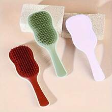 1set/1pc Comb And Black Cleaning Brush, Smooth Detangling Comb - Gentle Scalp Massage, Easy To Untangle, Anti-Static, Creates Shine - Suitable For Daily Home Use - Multicolor - View 3