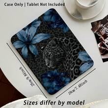 Cat & Lily Pattern Painted Effect Tablet Protective Case With Stand, Compatible With Honor 8/9/10/X8/X8A/X9/X8Pro/X9Pro, MatePad SE 11"/MatePad 11"/11.5", MatePad Pro, Apple 10th Gen/11th Gen 2025 (A16), Galaxy Tab A7/A9 And Other Popular Models - Style 14 - View 3