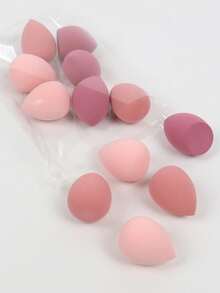 12pcs Latex-Free High Absorbency Polyurethane Makeup Sponges, Suitable For Liquid, Cream And Foundation, Multiple Colors Available - Multicolor - View 6
