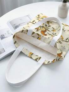 1pc Squirrel Pattern Print Shoulder Tote,Large Capacity For Books,Groceries & Daily Beach Travel School Use.For Students, Great Daily Bag Or Gift - Multicolor - View 5