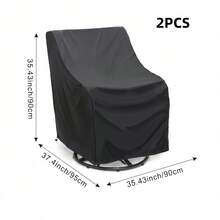 2pcs Outdoor Chair Covers, Waterproof Outdoor Furniture Covers, Heavy Duty Wicker Swivel Chair Covers Suitable For Garden Lawn - Chair Cover - View 8