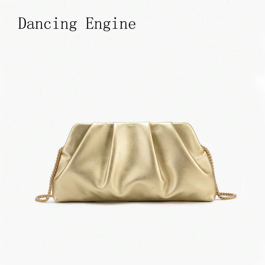 Dancing Engine Women's Luxury Designer PU Leather Evening Clutch Handbag - Multicolor - View 1