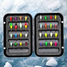 ANFS 32pcs Ice Fishing Jig Baits Kit - Jigs With Artificial Hard Lures, Sinking Bait Hooks, And Accessories For Crappie, Pike, Panfish, Walleye, And Perch Fishing - Multicolor - View 12