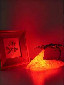 1PC Fire Breathing Dragon Lava Lamp, 3D Printed LED Dragon Night Light, Glowing Flame Volcano Base Ambient Lamp, Fantasy Game Room Decor, Creative Halloween Birthday Gift For Dragon Lovers & Gamers - Multicolor - View 8