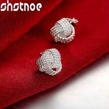 925 Sterling Silver Plated Earrings High Quality For Women Exquisite Student Girlfriend Jewelry Accessories Wedding Fashion Gift - Silver - View 4