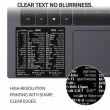 1pc Shortcut Key Stickers Compatible With Apple/Windows Laptop Full Series WORD & EXCEL Software Black/White/Transparent Optional - View 8