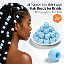 23/119Pcs Multicolor Large Hole Silicone Hair Beads, Dreadlock Braid Decor Beads, Thick Braids Hair Accessories For DIY Hairstyle Decoration - Silicone Hair Beads - View 8