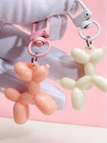 1/5pcs Candy Color Balloon Dog Keychain, Cute Dog Bag Charm, Fashion Key Pendant, Bright Color Balloon Dog Keychain, Creative Animal Keychain; Suitable As Gift For Couples Or Best Friends, Bag Accessory, Party Favor Or Keychain - Multicolor - View 9