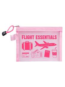 Transparent Zipper Mesh Travel Storage Bag, Lightweight And Transparent, Can Store Documents And Toiletries, Suitable For Passports, Boarding Passes, Cosmetics, Flight Travel And Vacation, Suitable For Leisure Vacation And Business Travel. - Multicolor - View 15