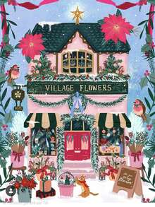 New Full Diamond Painting Christmas Pink Flower Cottage Snowy Scene Cute Pet Cartoon Fairy Tale House Handmade Rhinestone Wall Art DIY Gift - View 7