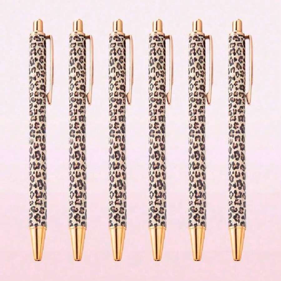4 buah/Set Pulpen Motif Leopard Acak, Desain Dapat Ditarik, Berbagai Pola, Pulpen Cetak Minimalis, Cocok untuk Pernikahan, Pesta, Penggunaan Sehari-hari, Hadiah, Hadiah Hari Valentine yang Sempurna untuk Teman dan Keluarga - A - View 1