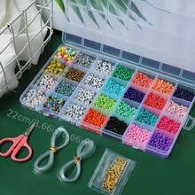 Mixed Color Small Bead Jewelry Handmade Set Box, DIY Phone Chain Bracelet Ring Weaving Material, DIY Creative Craft Gift (Color Differences May Exist Between Different Bead Batches, Subject To Actual Product) - Multicolor - View 2