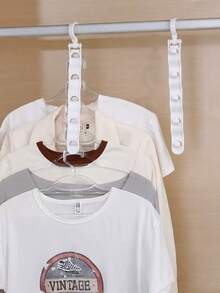 1pc Magic Hanger: 360° Rotating Space-Saving Multi-Hole Wardrobe Organizer, Stackable Clothing Storage Rack, Suitable For Closet And Dorm Room - View 2