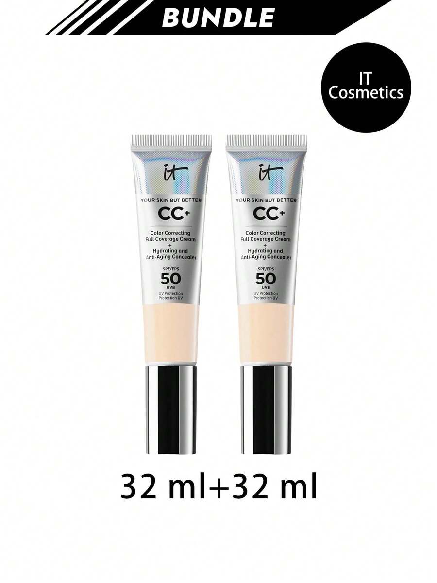 IT Cosmetics [Bundle] CC+ Cream Full-Coverage Foundation SPF50 Fair Light 32 Ml X 2 - Fair Light - View 1