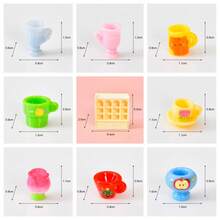 Miniature Realistic Drawer Cabinet DIY Dollhouse Miniature Food & Drink Cup Rack Display Case Dollhouse Scene Decor Holiday Gift DIY Landscape Decoration Accessory - Multicolor - View 10