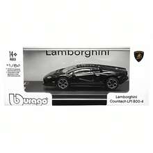 Burago 1:64 比例 Lamborghini Countach LPI 800-4-Black 合金模型車；包含展示盒與底座；創意收藏品、展示品或禮物；適合 14 歲以上 - Countach LPI 800-4-黑色 - 查看 10