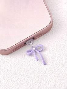 Bow Knot Dust Plug, Rubber Stopper For Charging Port & Data Port, Compatible With Apple & Type-C Phones - Multicolor - View 15