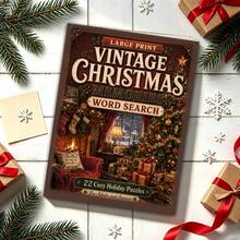 22 Page Christmas Large Print Word Search Puzzle NoteBook For Seniors And Adults,Multiple Styles Available,No Pen Include - Rectangle - View 5