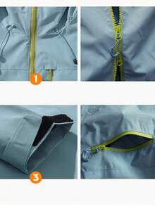 Women's Lightweight Hooded Long Sleeve Hiking Jacket For Outdoor, Autumn - Grey - View 5