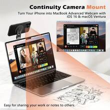 Adjustable Magnetic Laptop And Phone Stand, Compatible With Multiple Devices, Portable Foldable Flip Stand, Suitable For MacBook And Phone - Ideal Camera Adapter Accessory, Video Call Stand, Compact Stand, Sturdy Structure, Content Creator's Choice - New Arrival - View 5