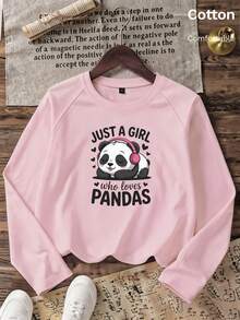 Girls' Cute Printed Long-Sleeve Casual Sports T-Shirt With Set-In Sleeves And A Round Neckline - Baby Pink - View 3