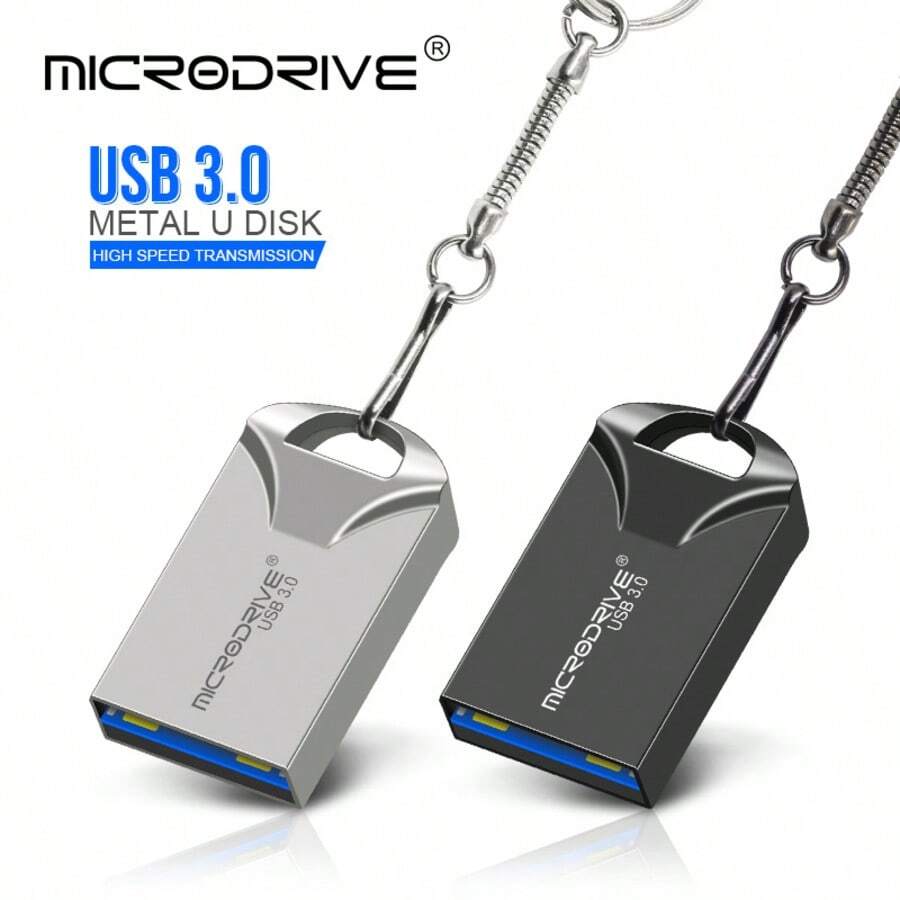 Microdrive USB3.0 迷你金屬隨身碟,附鑰匙圈環便攜 U 盤,適用筆電桌上型電腦的文件儲存與備份 - 查看 1