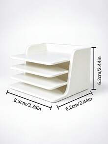 1/2pcs 4-Tier Stackable Sticky Note Organizer And Desktop Note Holder, Clear Drawer Storage Box For Desk Organization, Office Desk Decor And Accessories, Desk Organizer, Home Office Supplies, Study Desk And Back To School - Multiple Styles - View 7