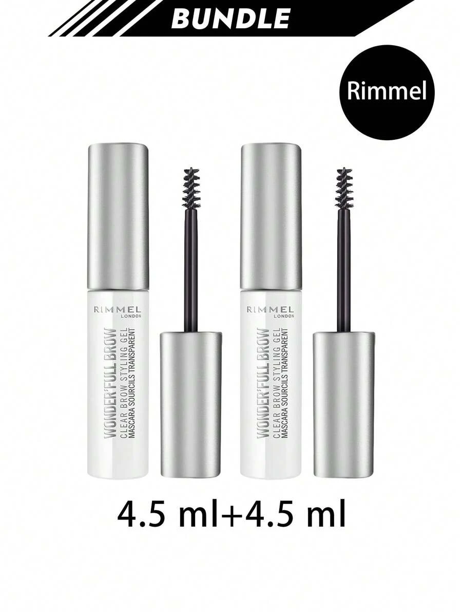 Rimmel [Bundle] Wonderfull Brow Styling Clear Gel 4.5 Ml X 2 - Clear - View 1