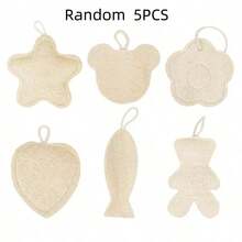 1/3/5pcs Soft Bath Sponge With Hanging Loop, Exfoliating Bath Sponge For Body Cleansing - Multicolor - View 9
