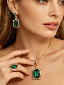 European Court Style Luxurious Elegant Versatile Casual Jewelry Set - Multicolor - View 1