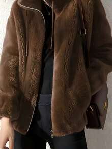 Women Coats - Brown - View 5