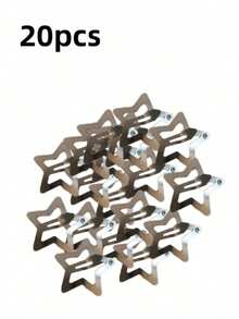 10/20/30/50/100pcs European And American Hot-Selling Five-Pointed Star BB Hair Clips, Sweet Cool Hot Girl Bangs Clips, Star Hair Accessories Side Clips - Multicolor - View 11