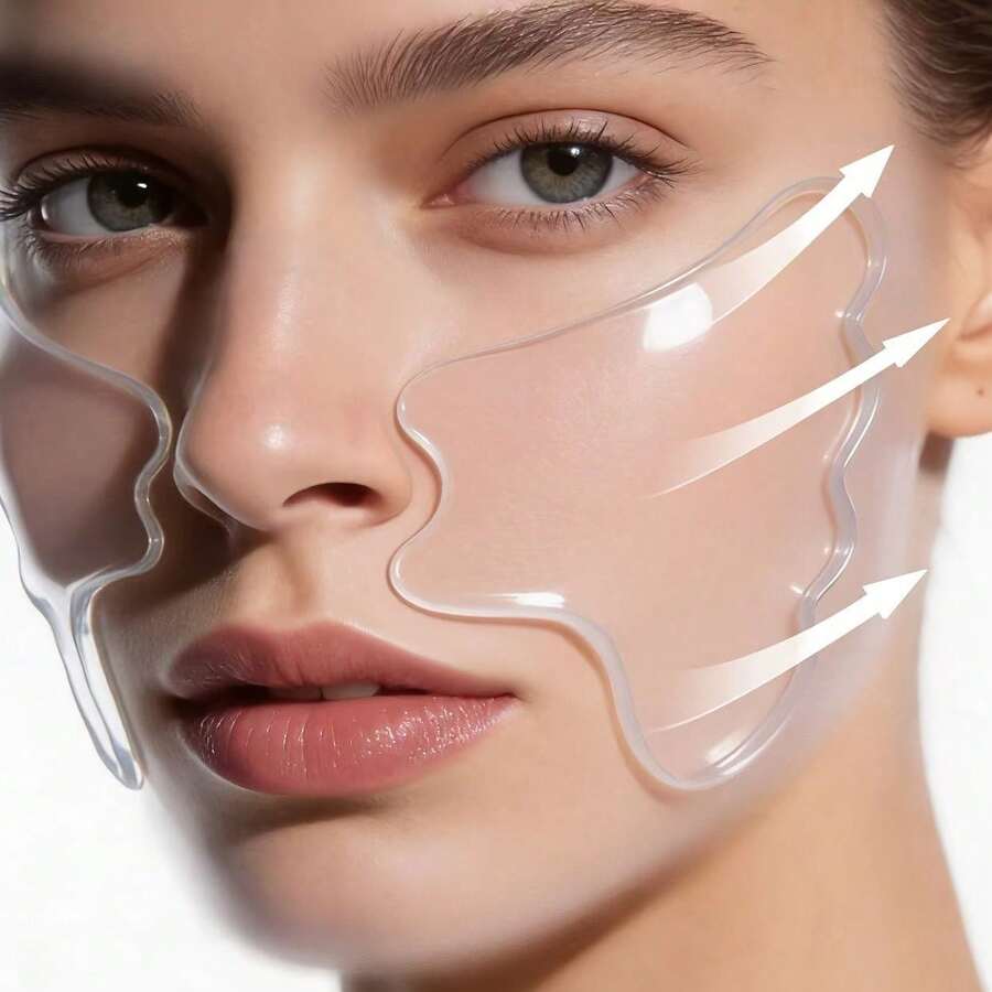 Reusable Silicone Portable Facial Care Patches, Suitable For Cheeks, Can Be Used Morning And Evening, Easy To Carry, Facial Care Tool Wrinkle Patches And Facial Mask Repair Patches, Face Tape, Face Masks - Multicolor - View 1