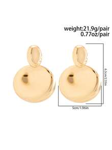 1 Pair Fashion Exaggerated Large Geometric Round Earrings, Women's Accessories - Type B - View 7