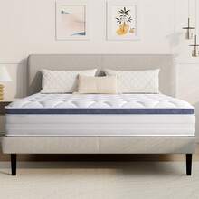 22/25cm Memory Cotton Mixed Mattress, Silent Independent Bagged Spring, Brings A Cool Sleep Experience, Available In Single, Small Double, And Double Sizes, Ready To Use Out Of The Box - 22cm Grey - View 2