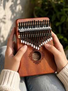 Kalimba/Mbira Portabel 17 Kunci, Piano Jempol Kayu Solid (21/17 Kunci), Cocok Untuk Pemula, Hadiah Alat Musik Untuk Teman Dan Keluarga - MultiWarna - View 2