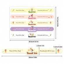 50/100pcs Baking Dessert Packaging Sealing Stickers For Cupcakes, Sealing Decorative Labels, DIY Stickers, Bakery Packing Box Strip Stickers, Adhesive Label Stickers, Dessert Cake Packaging Box Sealing Stickers, Gift Packaging Decoration Stickers - Multicolor - View 8