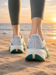 Women's Running Shoes W NIKE AIR ZOOM PEGASUS 42 Mesh Breathable Sports Running Shoes IB1881-100 - White/Metallic Silver/Peacock Green/Sail White/Pale Green - View 4
