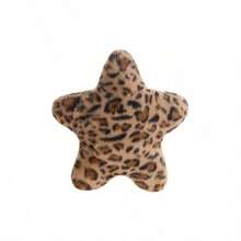 1pc Soft Car Headrest Lumbar Support Pillow Leopard Print Star Plush Heart Cushion Niche Premium Billiard Throw Pillow Sofa Cushion - A - View 14