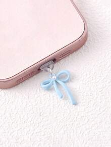 Bow Knot Dust Plug, Rubber Stopper For Charging Port & Data Port, Compatible With Apple & Type-C Phones - Multicolor - View 8