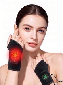 AXH Adjustable Breathable Black Electric Heated Wrist Band, Sports Joint Protection Tool - Black - View 3