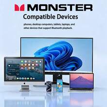 Monster Pure Aura HT10 True Wireless Bluetooth Earbuds, Anti-Loss App Positioning Support, 3g Ultra-Light Comfortable Semi-In-Ear Design, High Fidelity Sound Quality, Clear Calls, Sweatproof, Suitable For Daily Commute And Office - View 10