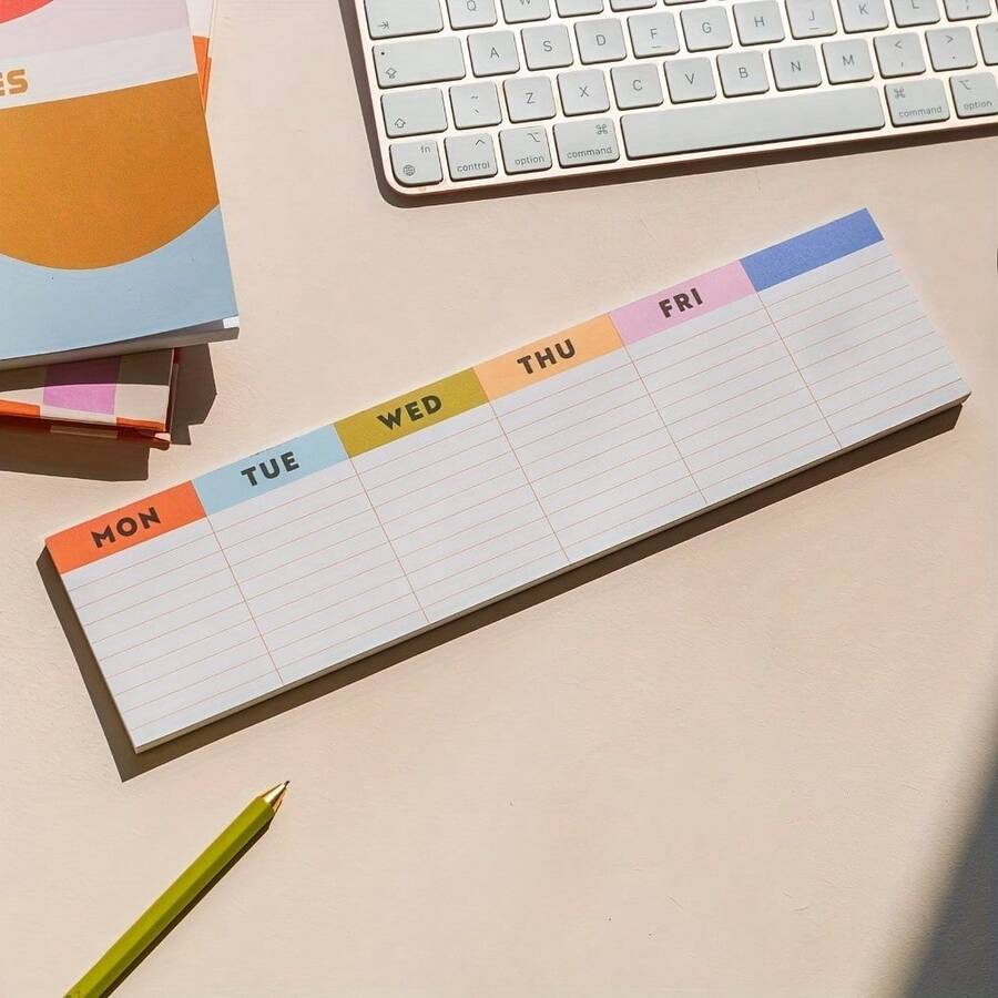 1pc Colorful Keyboard Keycap Theme Planner/Ultra-Thin Weekly Planner/Desktop Planner/Keyboard Weekly Planner/Suitable For Personal Planning, Task Organization And Daily Task Management. - Keyboard Planner - View 1