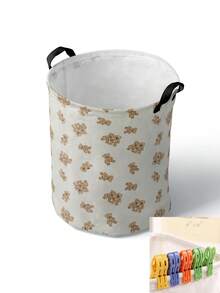Dirty Laundry Basket Storage Bin, Large Capacity Collapsible Laundry Hamper, Foldable Storage Bucket For Bedroom, Laundry Room, Home Organization, Practical Gift For Her, Halloween And Christmas - Multicolor - View 12