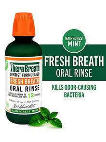 TheraBreath Fresh Breath Oral Rinse Rainforest Mint 473ml, Earthy Mint & Gentle Refresh, OXYD-8 Oxygenating Formula, Alcohol-Free Non-Burning, Dentist Formulated, 12-Hour Fresh Breath - Citrus Mint - View 4