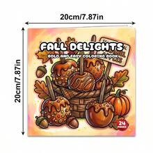 1pc, Autumn Theme Adult Coloring Book, 2026 Autumn Latest Style, Suitable For Adults To Relieve Stress, Pens Not Included - Single Piece - View 8