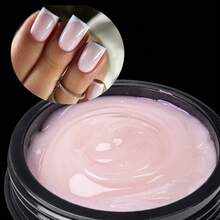 Jillnails 50g Medium Gel Extension Glue, Suitable For Nail Extension, UV/LED Curing, Self-Leveling, Transparent Milky White - Multicolor - View 22