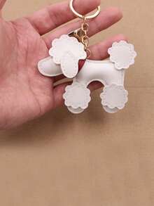 Yogodlns PU Leather Poodle Bag Charm/Keychain Pendant, Cute Dog Accessory, Gift For Dog Lovers, Decorative Key Ring - Multicolor - View 5