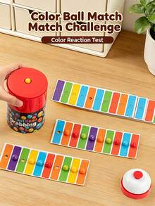 Permainan Bingo Bola Warna Keberuntungan untuk Anak-Anak, Mainan Meja Hiburan Interaktif Penghilang Stres untuk Pesta Keluarga dan Anak - MultiWarna - View 2
